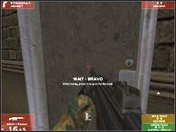 Po kilku chwilach dotrzesz do drzwi, przy których zapali się ikonka Go-Code - Zadanie 15 - OPIS PRZEJŚCIA - Tom Clancys Rainbow Six 3: Raven Shield - poradnik do gry