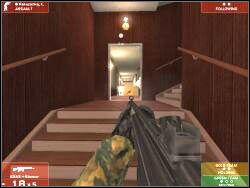 Skieruj się do schodów i zacznij po nich wchodzić na górę - Zadanie 15 - OPIS PRZEJŚCIA - Tom Clancys Rainbow Six 3: Raven Shield - poradnik do gry