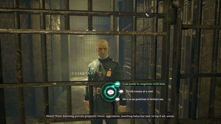 Początek rozdziału to rozmowa z Henrym Westem. - Rozdział 10 - Posterunek policji Darkwater | Solucja Call of Cthulhu - Call of Cthulhu - poradnik do gry