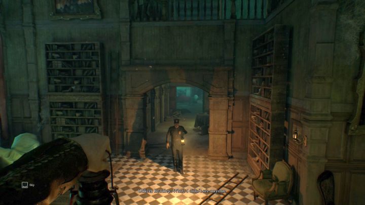 Oficer Bradley - zdziwiony, gdyż nikogo nie widział. - Rozdział 3 - Ogrody w posiadłości rodziny Hawkins | Solucja Call of Cthulhu - Call of Cthulhu - poradnik do gry