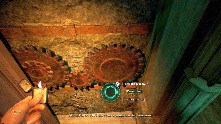 Mechanizm aktywować można na siłę, bądź przy użyciu Łomu - czyli w gruncie rzeczy też na siłę. - Rozdział 3 - Ogrody w posiadłości rodziny Hawkins | Solucja Call of Cthulhu - Call of Cthulhu - poradnik do gry