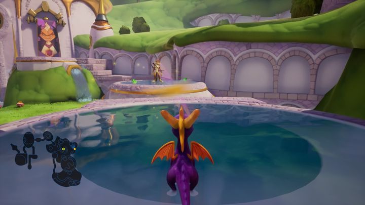 Komentarz: W lokacji z jeziorem po prawej stronie znajduje się Łowca - Trofea w Spyro 2: Riptos Rage! - Spyro Reignited Trilogy - poradnik do gry