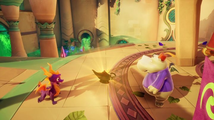 Mistyczną Lampę zdobędziesz gdy umożliwisz się przedostanie się przez całą oazę do samego jej centrum - Talizmany w Spyro 2: Riptos Rage! - Spyro Reignited Trilogy - poradnik do gry