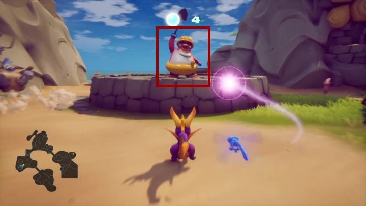 Następnie zioń ogniem w żółwia - Słoneczne Piaski - Solucja Spyro 2 Riptos Rage! - Spyro Reignited Trilogy - poradnik do gry
