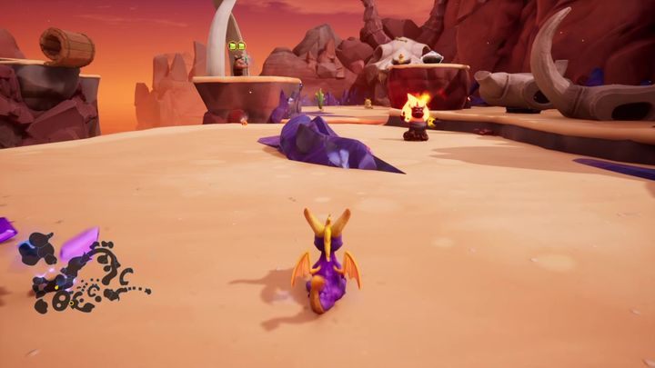 Pokonaj wszystkich znajdujących się tam przeciwników i udaj się do jaskini - Pustynia Szkieletów - Solucja Spyro 2 Riptos Rage! - Spyro Reignited Trilogy - poradnik do gry
