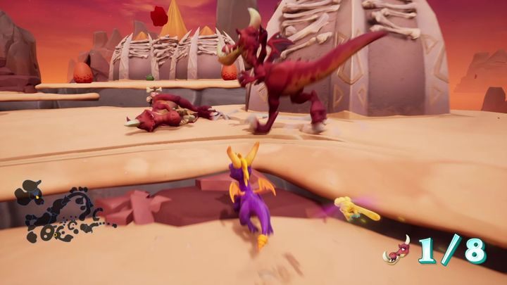 Będziesz musiał je likwidować jak tylko się wyklują - Pustynia Szkieletów - Solucja Spyro 2 Riptos Rage! - Spyro Reignited Trilogy - poradnik do gry