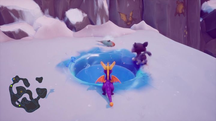 Pantera znajduje się jeszcze dalej na wprost - Kryształowy Lodowiec - Solucja Spyro 2 Riptos Rage! - Spyro Reignited Trilogy - poradnik do gry