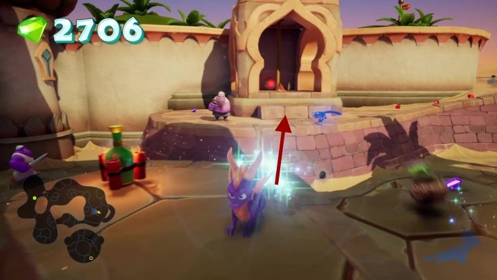 Od razu skieruj się do wieży znajdującej się w centralnej części mapy - Orientalny Pałac - Solucja Spyro 2 Riptos Rage! - Spyro Reignited Trilogy - poradnik do gry