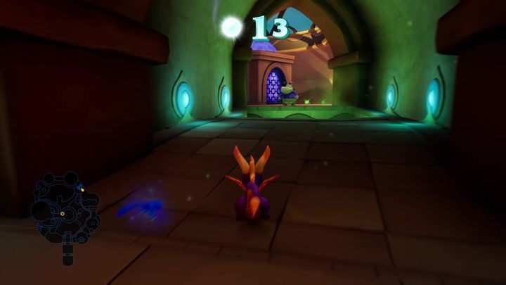 Cała główna linia etapu opiera się na podążaniu za hipopotamem i zbijaniu dla niego owoców z drzew, przy jednoczesnym pokonywaniu przeciwników i zbieraniu kryształów - Zacieniona Oaza - Solucja Spyro 2 Riptos Rage! - Spyro Reignited Trilogy - poradnik do gry