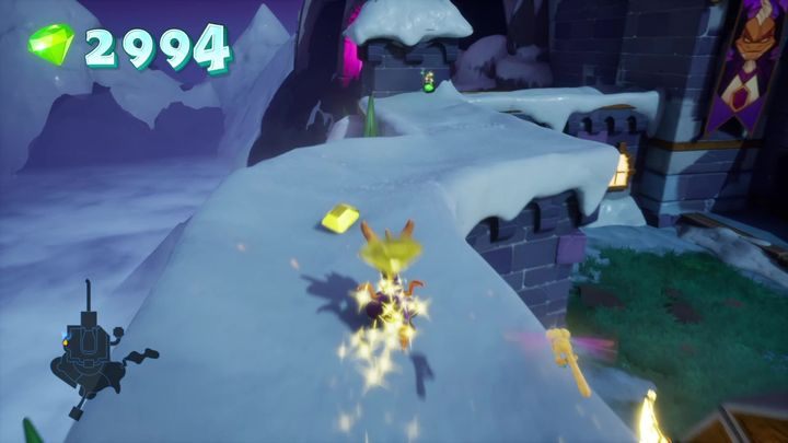 Obok bramy znajduje się również teleport, który pozwoli ci dostać się na mury otaczające świątynię - Zimowa Tundra - Solucja Spyro 2 Riptos Rage! - Spyro Reignited Trilogy - poradnik do gry