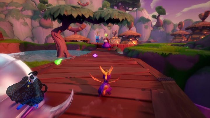 Po uzbieraniu odpowiedniej liczby cząstek będziesz mógł skorzystać z bramy, która wyniesie cię na wyższe partie poziomu - Mistyczne Wody - Solucja Spyro 2 Riptos Rage! - Spyro Reignited Trilogy - poradnik do gry