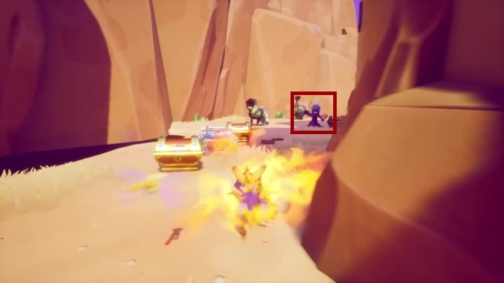 Idąc dalej tą ścieżką dotrzesz do miejsca, gdzie łączy się ona z drugą drogą prowadzącą do miejsca startowego - Wyschnięty Kanion - Solucja Spyro the Dragon - Spyro Reignited Trilogy - poradnik do gry