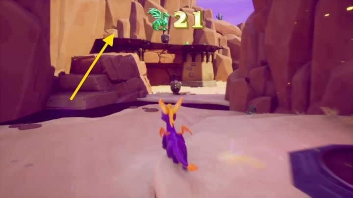 Nie idź schodami, które znajdują się za ogrem - Wyschnięty Kanion - Solucja Spyro the Dragon - Spyro Reignited Trilogy - poradnik do gry
