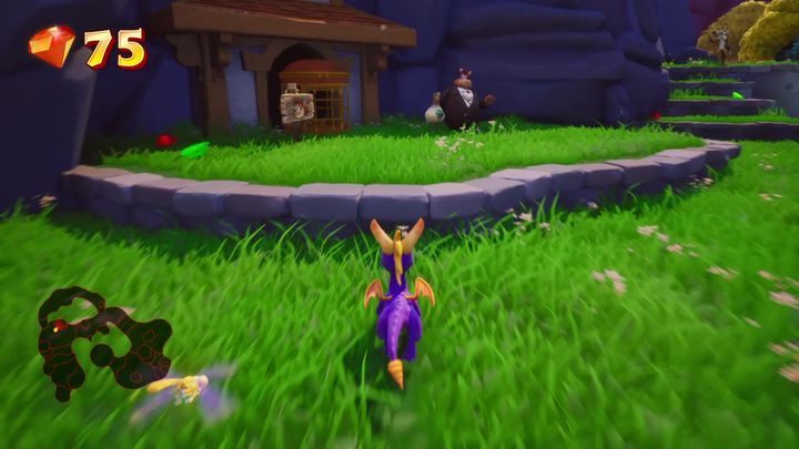 Idąc dalej natrafisz na stopnie, na których szczycie stoi Łowca - Wiosenna Jutrzenka - Solucja do Spyro: Year Of The Dragon - Spyro Reignited Trilogy - poradnik do gry