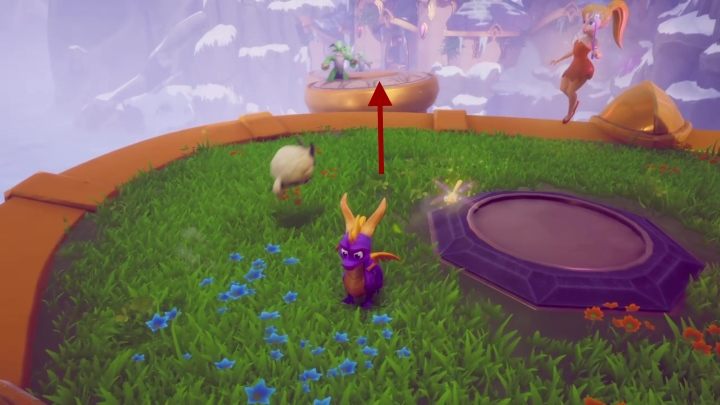 Po uwolnieniu smoka i zneutralizowaniu zagrożenia, będziesz musiał wskoczyć na ruchome platformy - Górskie pieczary - Solucja Spyro the Dragon - Spyro Reignited Trilogy - poradnik do gry