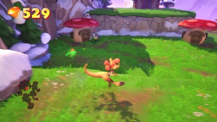 Idąc główną ścieżką, wyjdziesz natomiast na kolejną polanę - Szczyt Sheili - Solucja do Spyro: Year Of The Dragon - Spyro Reignited Trilogy - poradnik do gry