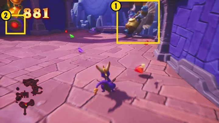 Po pokonaniu nosoroga, będziesz mógł porozmawiać ze znajdującym się nieopodal stworkiem - Iglice w Chmurach - Solucja do Spyro: Year Of The Dragon - Spyro Reignited Trilogy - poradnik do gry