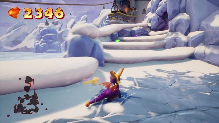 Następnie skieruj się w stronę schodów, które odblokowałeś - Lodowy Szczyt - Solucja do Spyro: Year Of The Dragon - Spyro Reignited Trilogy - poradnik do gry