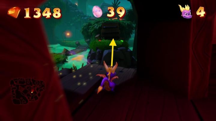 Następnie wróć się przez przejście którym tu dotarłeś i skorzystaj z pomostu - Upiorne Bagno - Solucja do Spyro: Year Of The Dragon - Spyro Reignited Trilogy - poradnik do gry