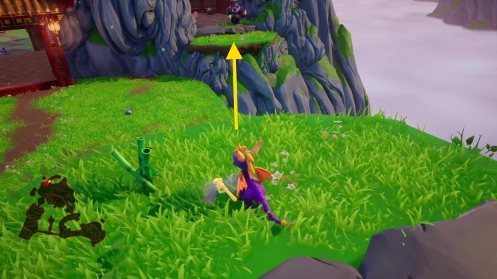 Dodatkowo za głazem znajdziesz także schody, które doprowadzą cię do wnęki, w której znajdziesz kolejne jajo - Bambusowy Taras - Solucja do Spyro: Year Of The Dragon - Spyro Reignited Trilogy - poradnik do gry