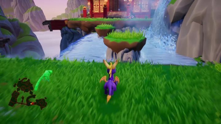 Przejście doprowadzi cię na polankę, którą dzieli strumień - Bambusowy Taras - Solucja do Spyro: Year Of The Dragon - Spyro Reignited Trilogy - poradnik do gry