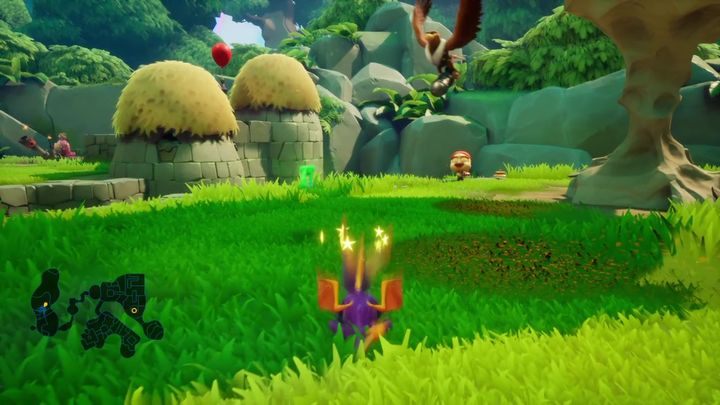 Na końcu tej polany znajdziesz działo - Zefir - Solucja Spyro 2 Riptos Rage! - Spyro Reignited Trilogy - poradnik do gry