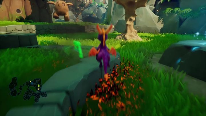 Po zeskoczeniu z budynku, w którym znajduje się wyjście z poziomu, trafisz na polanę - Zefir - Solucja Spyro 2 Riptos Rage! - Spyro Reignited Trilogy - poradnik do gry