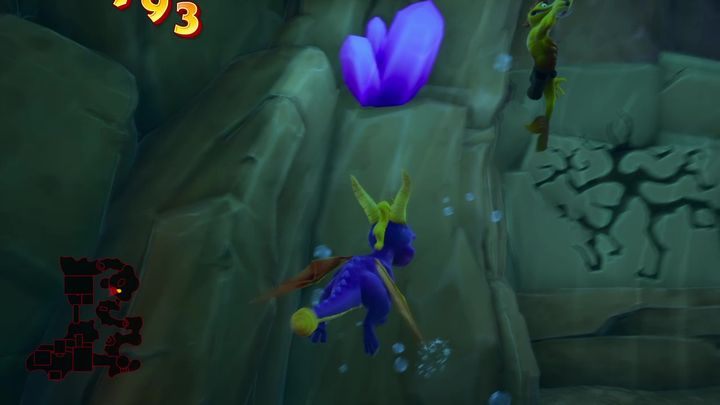 Po drugiej stronie jaskini znajdziesz sporych rozmiarów przestrzeń - Kopalnie Dinozaurów - Solucja do Spyro: Year Of The Dragon - Spyro Reignited Trilogy - poradnik do gry