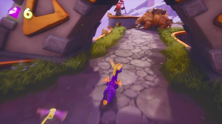 Tego typu przeciwnika zabić można tylko za pomocą ognia - Śnieżne grzbiety - Solucja Spyro the Dragon - Spyro Reignited Trilogy - poradnik do gry