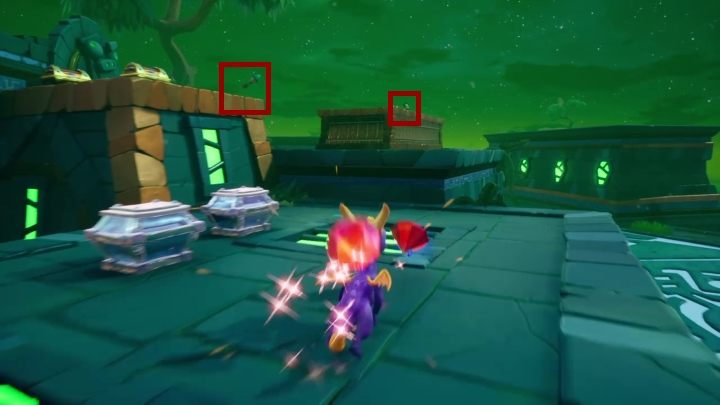 Po tym będziesz mógł na spokojnie zabrać kryształy, które wypadły ze zniszczonych skrzyń oraz opuścić poziom - Drewniana osada - Solucja Spyro the Dragon - Spyro Reignited Trilogy - poradnik do gry