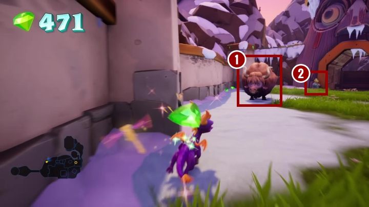 Mnich [2], który się tam znajduje umożliwi ci przejście - Świątynia kolosów - Solucja Spyro 2 Riptos Rage! - Spyro Reignited Trilogy - poradnik do gry