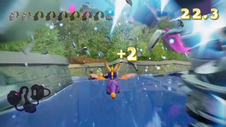 Przeleć przez znajdujące się tam bramy i skieruj się do wylotu znajdującego się po przeciwnej stronie, gdzie będziesz mógł kontynuować zaliczanie bram - Dziki szlak - Solucja Spyro the Dragon - Spyro Reignited Trilogy - poradnik do gry