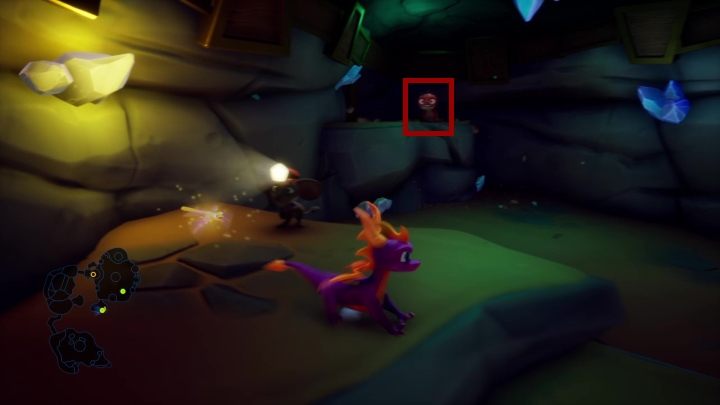 Komentarz: W jaskini, która znajduje się nieopodal bramy turbolotu znajdziesz mysiego górnika - Migot - Solucja Spyro 2 Riptos Rage! - Spyro Reignited Trilogy - poradnik do gry
