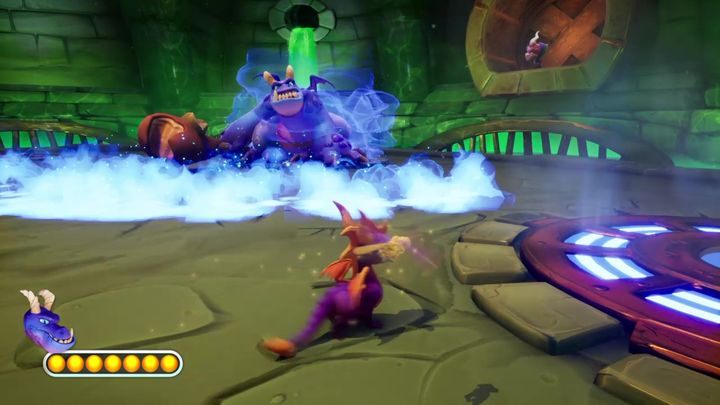 Gniot jest pokaźnych rozmiarów przeciwnikiem - Gniot - boss w Spyro 2: Riptos Rage! - Spyro Reignited Trilogy - poradnik do gry