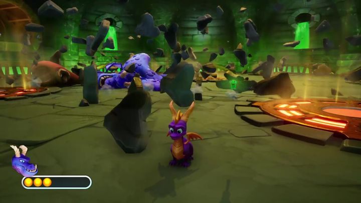 Gniot jest wrażliwy na ataki od ognia - Gniot - boss w Spyro 2: Riptos Rage! - Spyro Reignited Trilogy - poradnik do gry