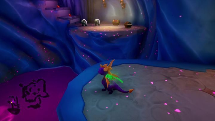 Możesz z niego zeskoczyć na półkę skalną - Mroczny labirynt - Solucja Spyro the Dragon - Spyro Reignited Trilogy - poradnik do gry