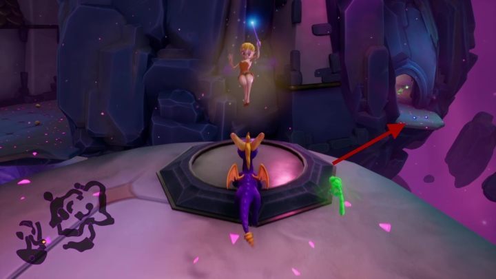 Smok znajduje się na półce skalnej - Mroczny labirynt - Solucja Spyro the Dragon - Spyro Reignited Trilogy - poradnik do gry