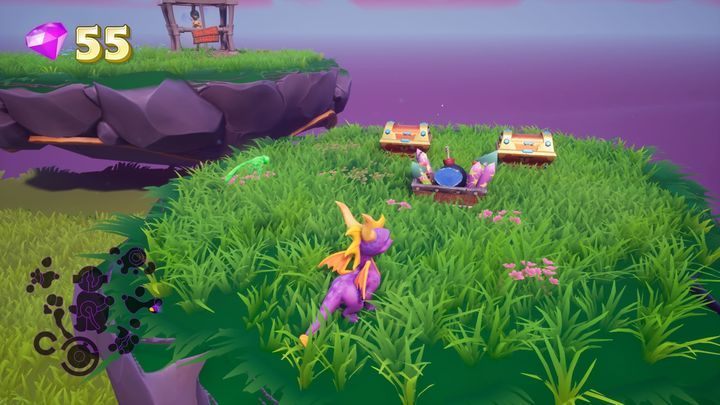 Skacz przez kolejne wyspy, aż dotrzesz do wysepki, na której znajdziesz wróżę zamkniętą w klatce - Wyśniony zamek - Solucja Spyro the Dragon - Spyro Reignited Trilogy - poradnik do gry