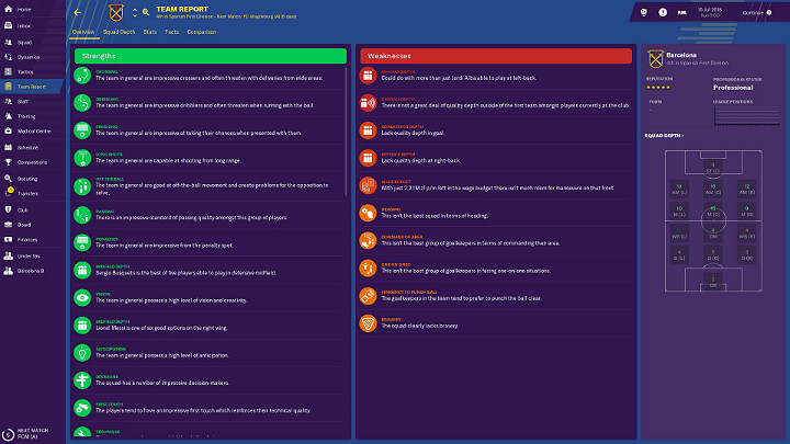 Gdy już przyjmiesz posadę Managera w danym klubie warto poświęcić nieco czasu na poznanie jego historii, preferowanego stylu gry, celów do osiągnięcia, mocnych i słabych stron itd - Pierwsze kroki w Football Manager 2019 - Football Manager 2019 - poradnik do gry