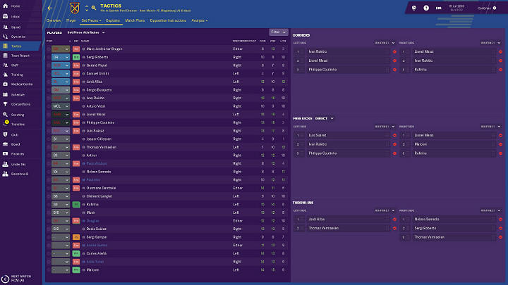 Stałe fragmenty gry to istotny element taktyki wykorzystywany przez wiele klubów - Taktyka w Football Manager 2019 - Football Manager 2019 - poradnik do gry