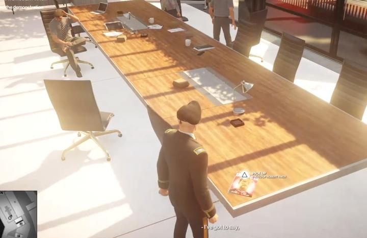 Wskazówka: nie idź za kobietą, a przejdź lewym korytarzem i wejdź do Sali konferencyjnej - Zadania fabularne w misji Linia mety | Hitman 2 - Hitman 2 - poradnik do gry