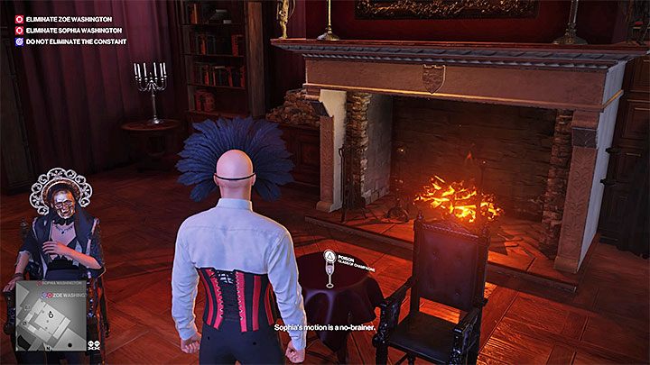 Wyrzuć z inwentarza wszystkie zakazane przedmioty - broń palną, broń białą itp - Zamordowanie Sophii Washington w misji Stowarzyszenie Arki | Hitman 2 - Hitman 2 - poradnik do gry