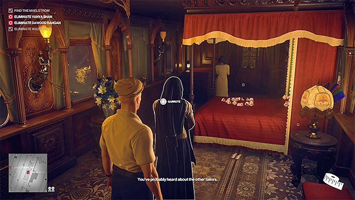 Zabierz metr krawiecki (Measuring Tape) ze stolika (mogłeś też zdobyć go w sklepie krawieckim) i rozpocznij pomiary - Zadania fabularne w misji Pościg za zjawą | Hitman 2 - Hitman 2 - poradnik do gry