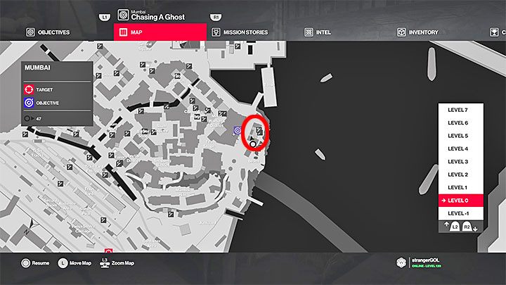 Do spotkania dojdzie przy zaznaczonym na obrazku domu na plaży, a więc tym z wieżą snajperską - Zamordowanie Vanyi Shah w misji Pościg za zjawą | Hitman 2 - Hitman 2 - poradnik do gry