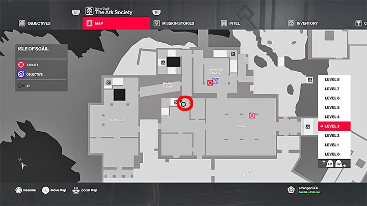 Szybko dotrzyj teraz do sąsiedniego pomieszczenia ze schodami i zbadaj mały obszar obok nich - Misje fabularne w misji Stowarzyszenie Arki | Hitman 2 - Hitman 2 - poradnik do gry