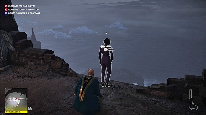 Po tym jak Stała odejdzie Sophia pozostanie na chwilę w miejscu gdzie rozmawiali - Misje fabularne w misji Stowarzyszenie Arki | Hitman 2 - Hitman 2 - poradnik do gry