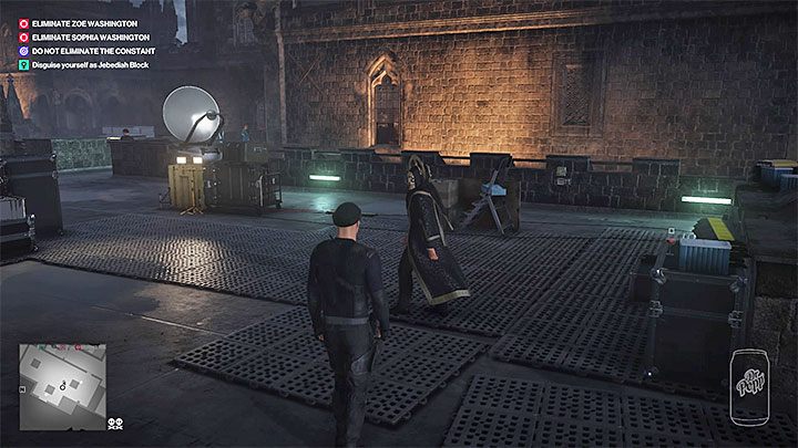 Na dachu przebywają Jebediah Block oraz trzech najemników - Misje fabularne w misji Stowarzyszenie Arki | Hitman 2 - Hitman 2 - poradnik do gry