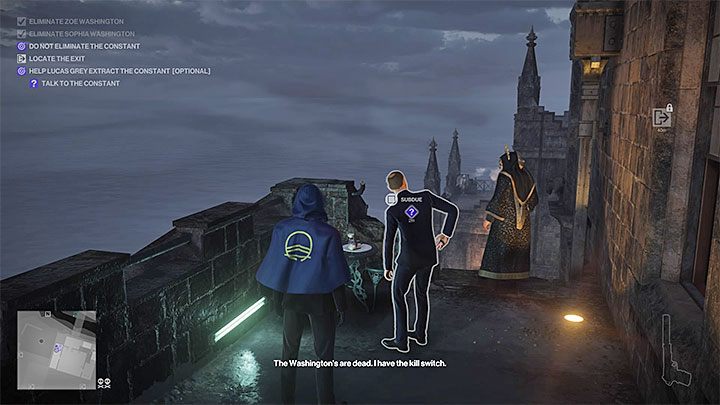 Agent 47 może zmusić Stałą (Constant) do wspólnego przemarszu dzięki pokazaniu mu detonatora - Hitman 2: Wyspa Sgail - wszystkie trofea, lista - Hitman 2 - poradnik do gry