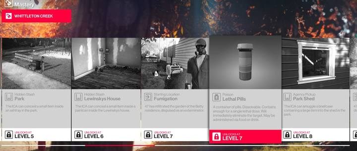 Po osiągnięciu 7 poziomu mistrzostwa w misji Zatoczka Whittleton (Inne życie) możesz wyposażyć agenta 47 w śmiertelną truciznę przy rozpoczęciu rozgrywki, zamiast poszukiwać jej na mapie (szczególnie, że nie zawsze możesz ją znaleźć - nie występuje np - Hitman 2: Trucizna - jak nią zabić w grze? - Hitman 2 - poradnik do gry