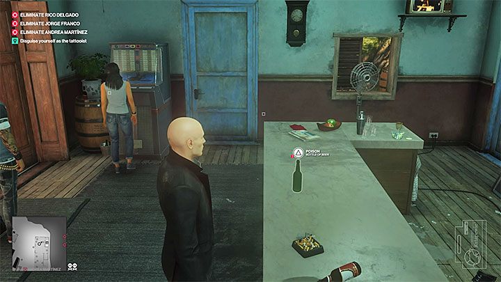 Opis przejścia misji fabularnej: Dotrzyj do baru gdzie przebywa tatuażysta P-Power - Zadania fabularne w misji Trzygłowy wąż | Hitman 2 - Hitman 2 - poradnik do gry